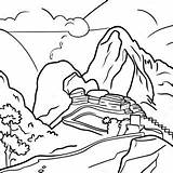 Vibrant Machu Picchu Coloring Page  Pagescom sketch template