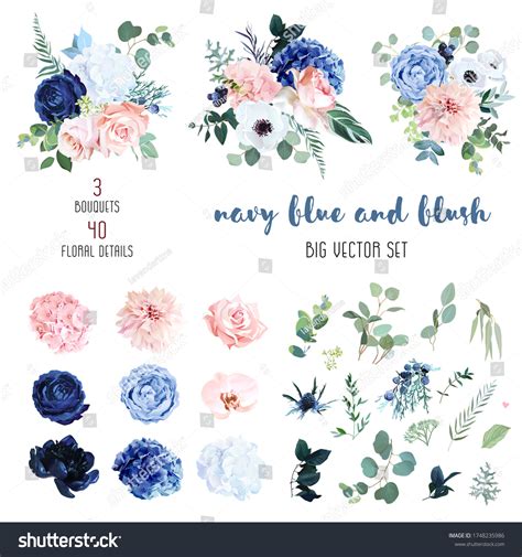 65,722 Navy blue watercolor flower Images, Stock Photos & Vectors ...