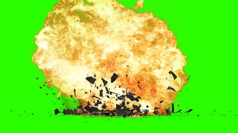 explosion with debris - green screen effects - YouTube