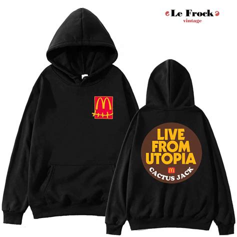 Travis Scott x McDonald s Live From Utopia Sticker Hoodie 2022