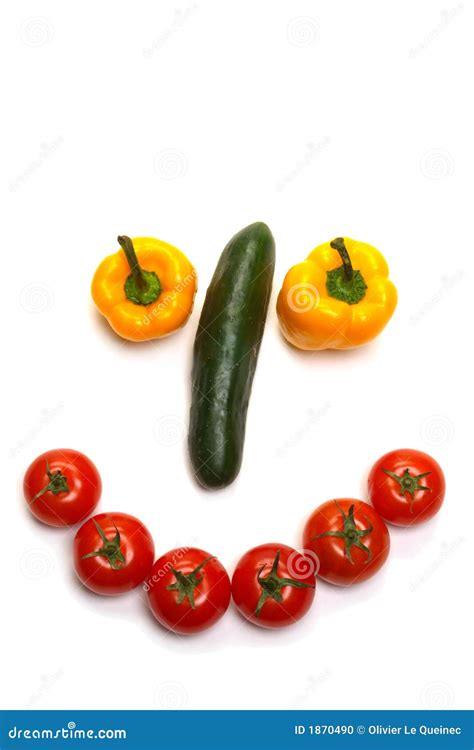 Happy Veggie Vegetable Smiling Vegetable Face Stock Photo - Image: 1870490