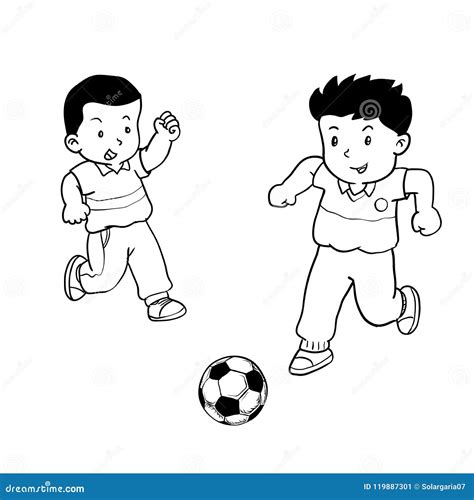 How To Draw A Boy Playing Football : Copy it or watch it in our video ...