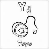 Yoyo Coloring Alphabet Drawing Letter Easy Pages Kids Printable Sheet  sketch template