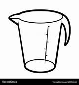 Coloring Book measuring cup Royalty Free Vector Image sketch template