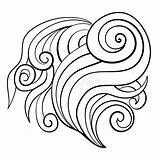 Spiral Abstract Coloring Page Outline Pattern To Activity Stock Vector  sketch template