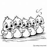 5 Little Ducks Coloring Pages  Free & Printable sketch template
