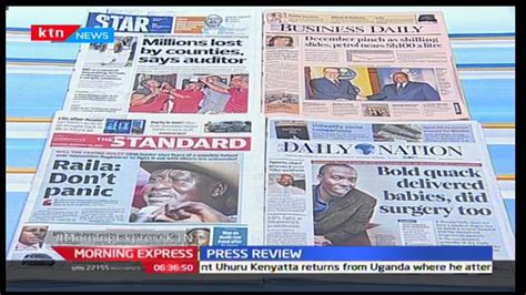 Major headlines on Kenyan newspapers - YouTube