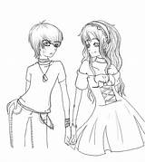 Anime Twin Coloring Pages sketch template