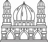 Mosque Coloring Pages sketch template