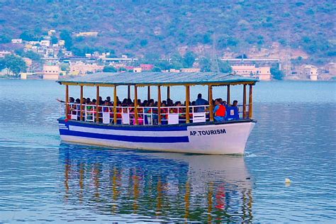 Bhavani island trip by boat at Vijayawada in Andhra Pradesh