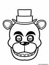 Fnaf Freddy Five Nights At Freddys Face Coloring Pages Printable sketch template