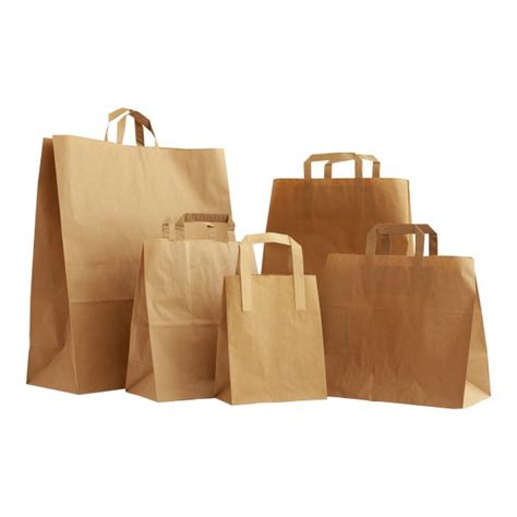 Brown Paper Bags (with flat handles) – Paper Bags Ireland