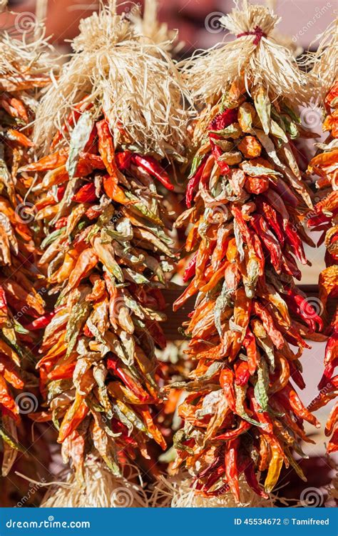 Dried Chili Peppers Stock Photo - Image: 45534672