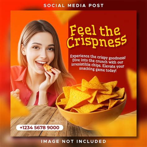 Premium PSD | Psd chips social media post template