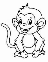 Monkey Coloring Pages Free Printable PDF sketch template
