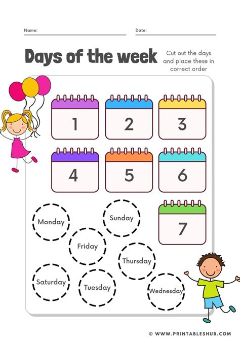 days of the week preschool worksheets worksheetscity - days of the week worksheets for ...