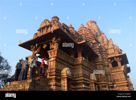 Architecture view of Lakshmana temple in khajuraho temples India Stock ...