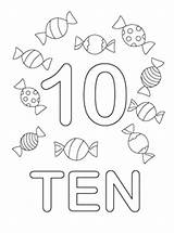 Printable Number Coloring Pages 1 10 sketch template