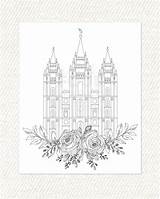 Lds Temple Coloring Page sketch template
