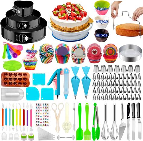 Amazon.com: Cake Decorating Supplies,493 PCS Cake Decorating Kit 3 ...