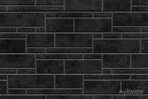Block Pattern Of Black Stone Cladding Wall Tile Texture And Seamless Background ...