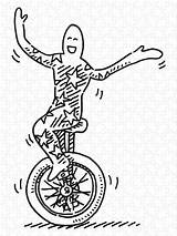 Unicycle Coloring Page sketch template