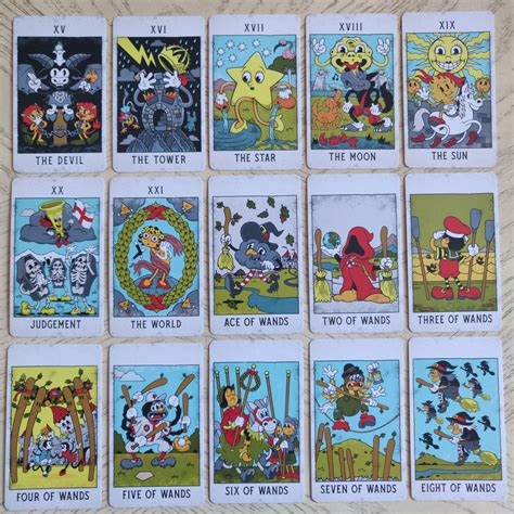 Carta Del Tarot De Dibujos Animados Retro De Gary Hall