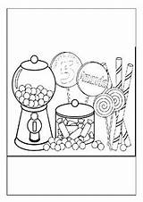 Wrapped Candy Coloring Page sketch template