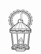 Christmas Lantern Coloring Page sketch template