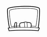 Blackboard Clipart Colouring Page  sketch template