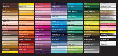 Ironlak Lak 400ml Color Chart - 20) Color Charts - The Paint Yard, Montana Paints, Montana ...