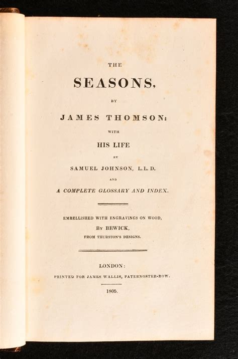 The Seasons by James Thomson: Very Good Indeed Leather (1805) First edition. | Rooke Books PBFA