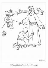 Lepers Ten Luke Coloring Jesus Heals 19 Pages Leper Leprosy Kids  sketch template