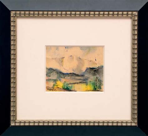 Lynn Wolfe - Untitled (Mountain Abstraction) at 1stDibs | llnn light gray blue yellow cloud ...