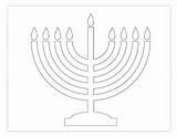 Hanukkah Menorah Coloring sketch template