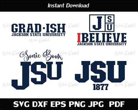 Grad-ish Jackson State University Svg JSU 1877 IBELIEVE | Etsy