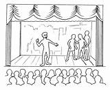 Curtains Curtain Stage Clipart Drawing Outline Theater Clipartmag Icon  sketch template