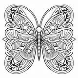 Premium AI Image  Symmetrical Geometric Butterfly Coloring Page sketch template