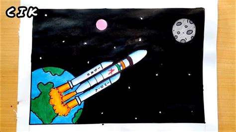 Chandrayaan 3 | Rocket launch Drawing Step by Step | Chandra Dinam ...