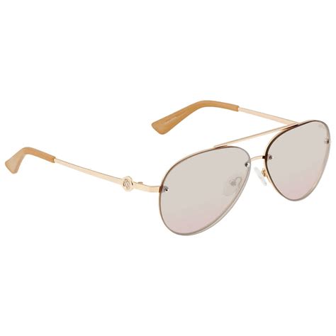 Guess Ladies Rose Gold Tone Aviator/Pilot Sunglasses GF6107 28U 58 - Walmart.com