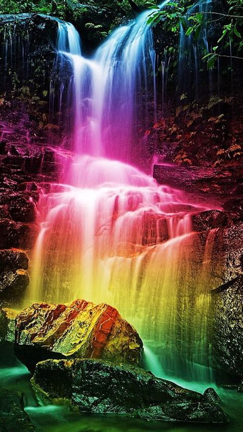 Waterfall, rainbow waterfall, water, HD phone wallpaper | Peakpx