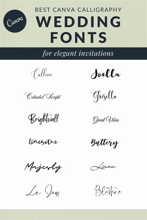 Best Canva Fonts for Weddings and Invitations – Motion Stamp