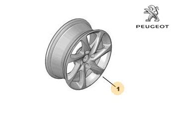 Genuine 15 Inch Alloy Wheel Peugeot 208 2015-2020 1.6 THP (165 bhp) Petrol