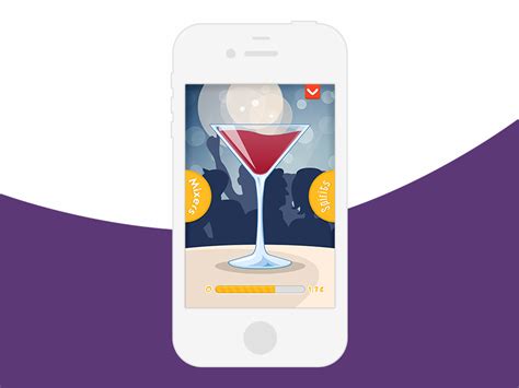 Cocktail-making mobile game by Flavio Mauri on Dribbble