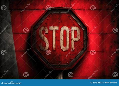 Illustration of a Red Stop Sign Stock Illustration - Illustration of signal, symbol: 267526923