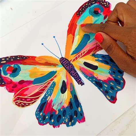 Live Painting Replay - Finger Painted Butterfly | EttaVee | Fun ...