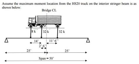 (Get Answer) - Design an interior stringer for the bridge shown below ...