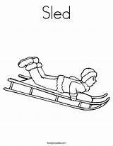 Sled Coloring Page  Twisty Noodle sketch template
