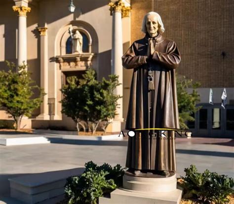 Religious Reverent Tribute Bronze Saint John Vianney Statue