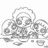 Little Chefs Making whipped cream coloring Pages  Hellokidscom sketch template